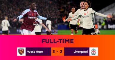 West Ham hands Liverpool the first defeat