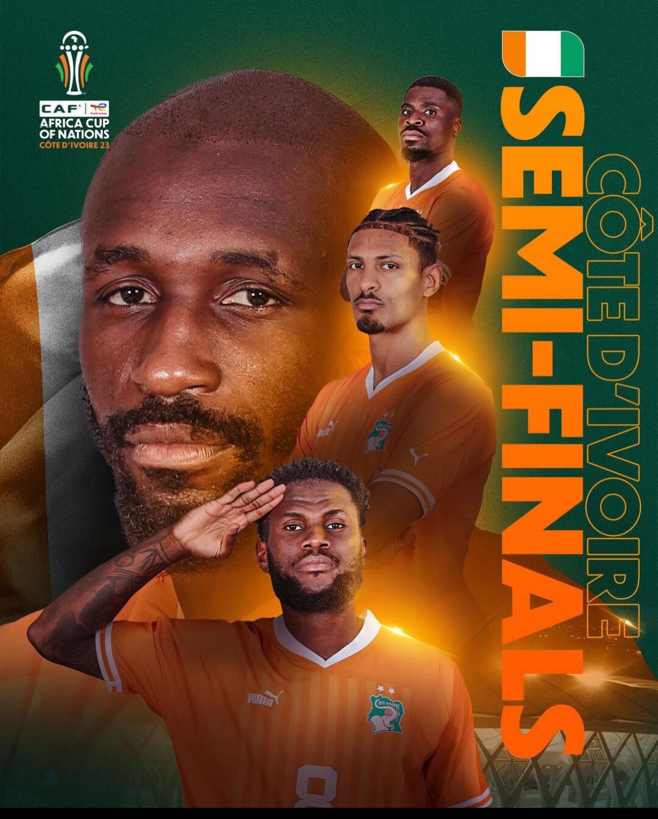 AFCON: Late extra winner sends 10 Man Ivory Coast to Semi finals
