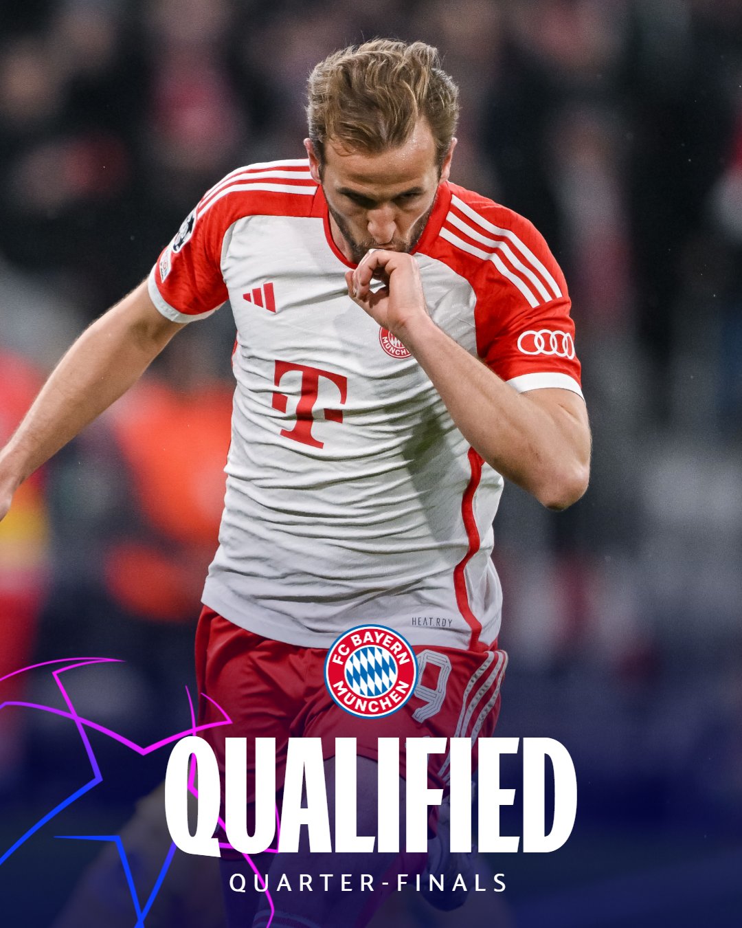 UCL: Harry Kane bags double as Bayern seal quarter-finals spot