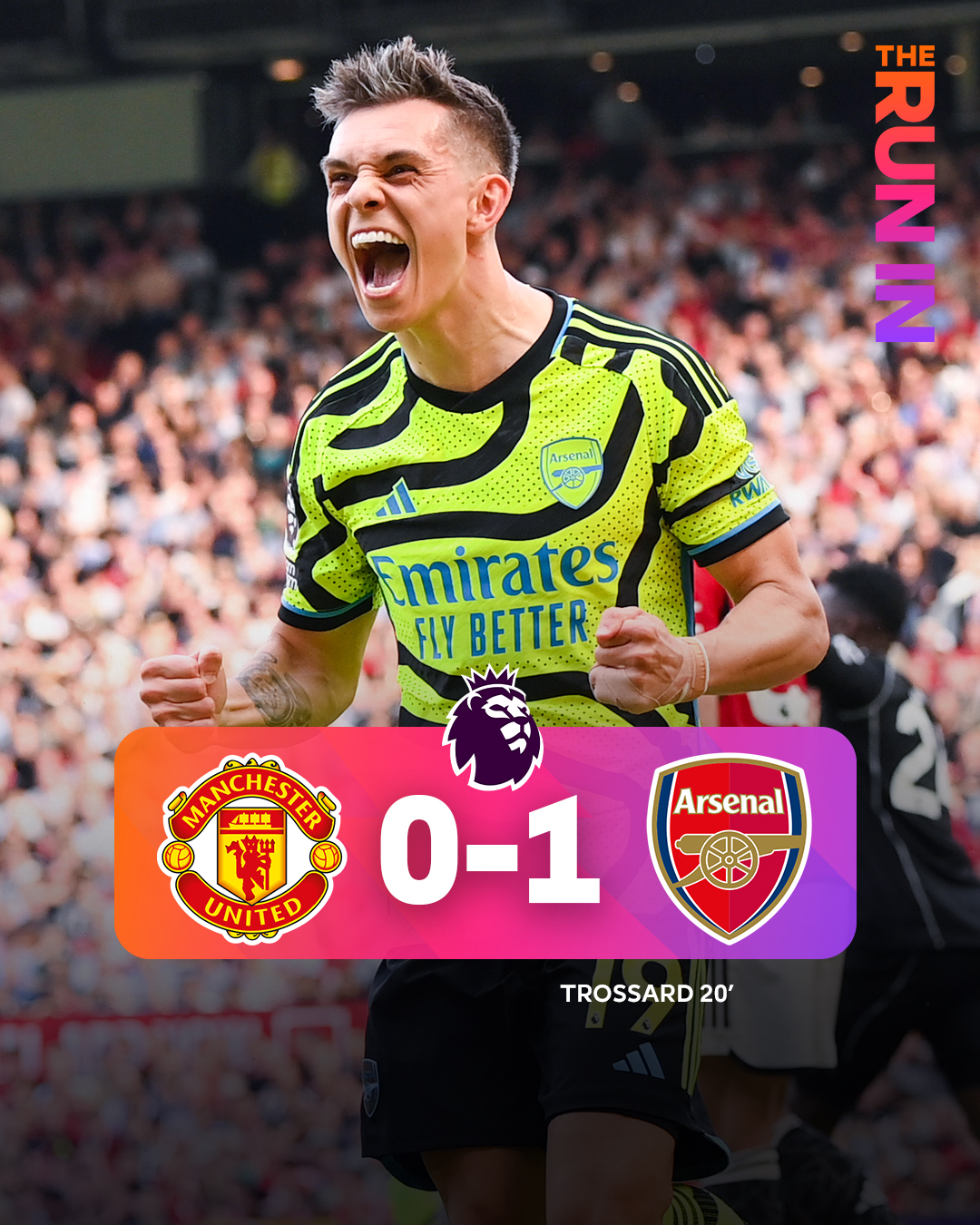 Arsenal secure narrow win against United, taking title race to the wire