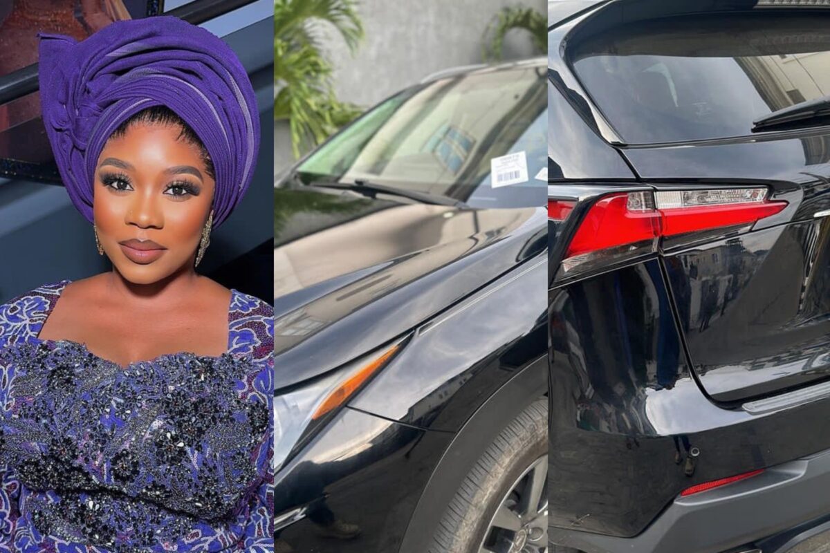 <strong>Wumi Toriola applauds herself as she splashes millions on a new Lexus</strong>