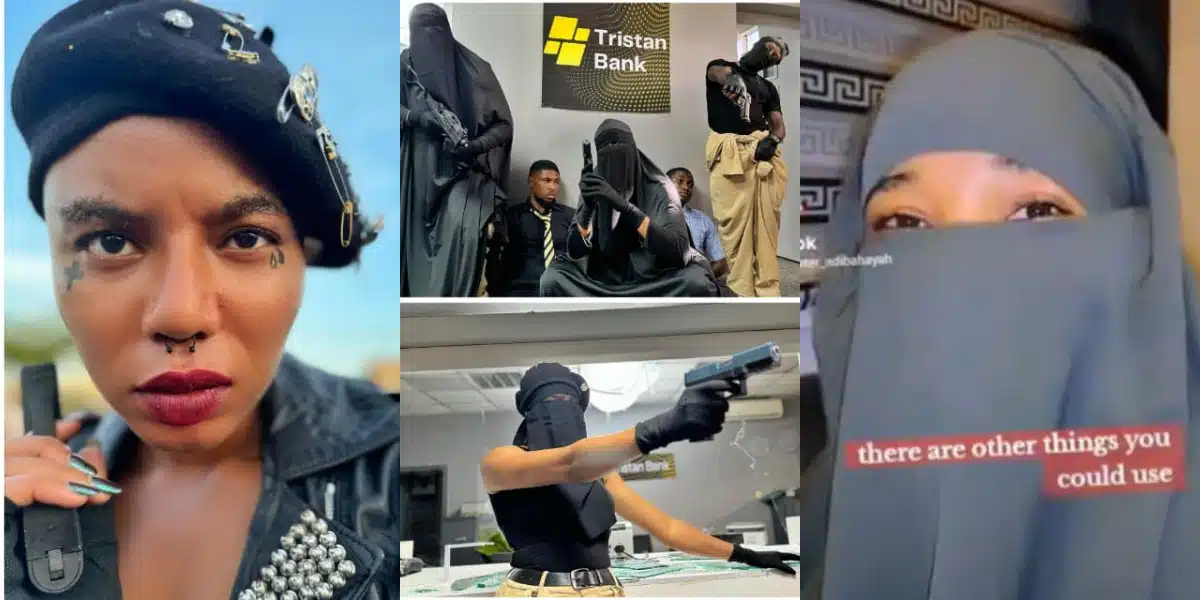 “You’ve disrespected my religion” – Muslim lady calls out Nancy Isime for using Niqab as a costume in an upcoming gangster movie
