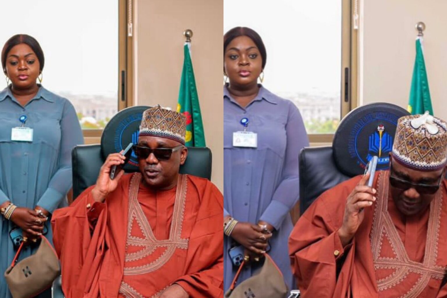 Eniola Badmus resumes office with Senator Abbas Kyari