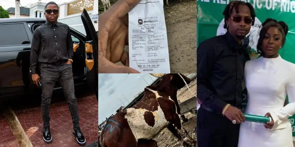 Businessman Fekomi gifts Yhemolee 10 cows worth over N10 million ahead of his wedding