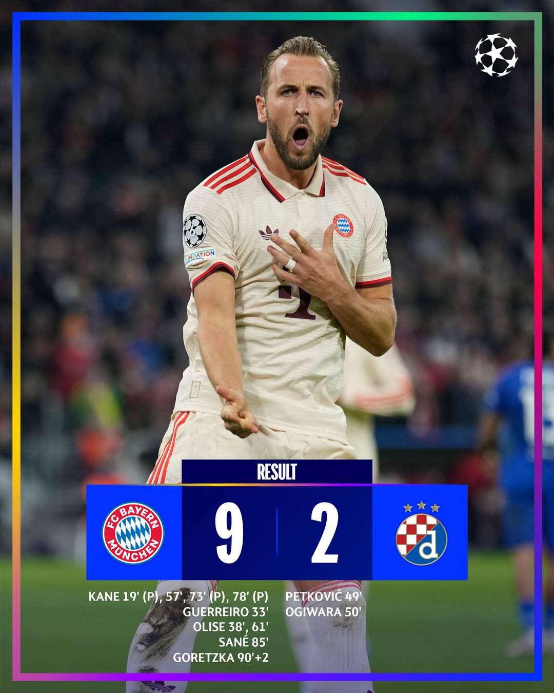 UCL: Bayern Munich obliterate Zagreb