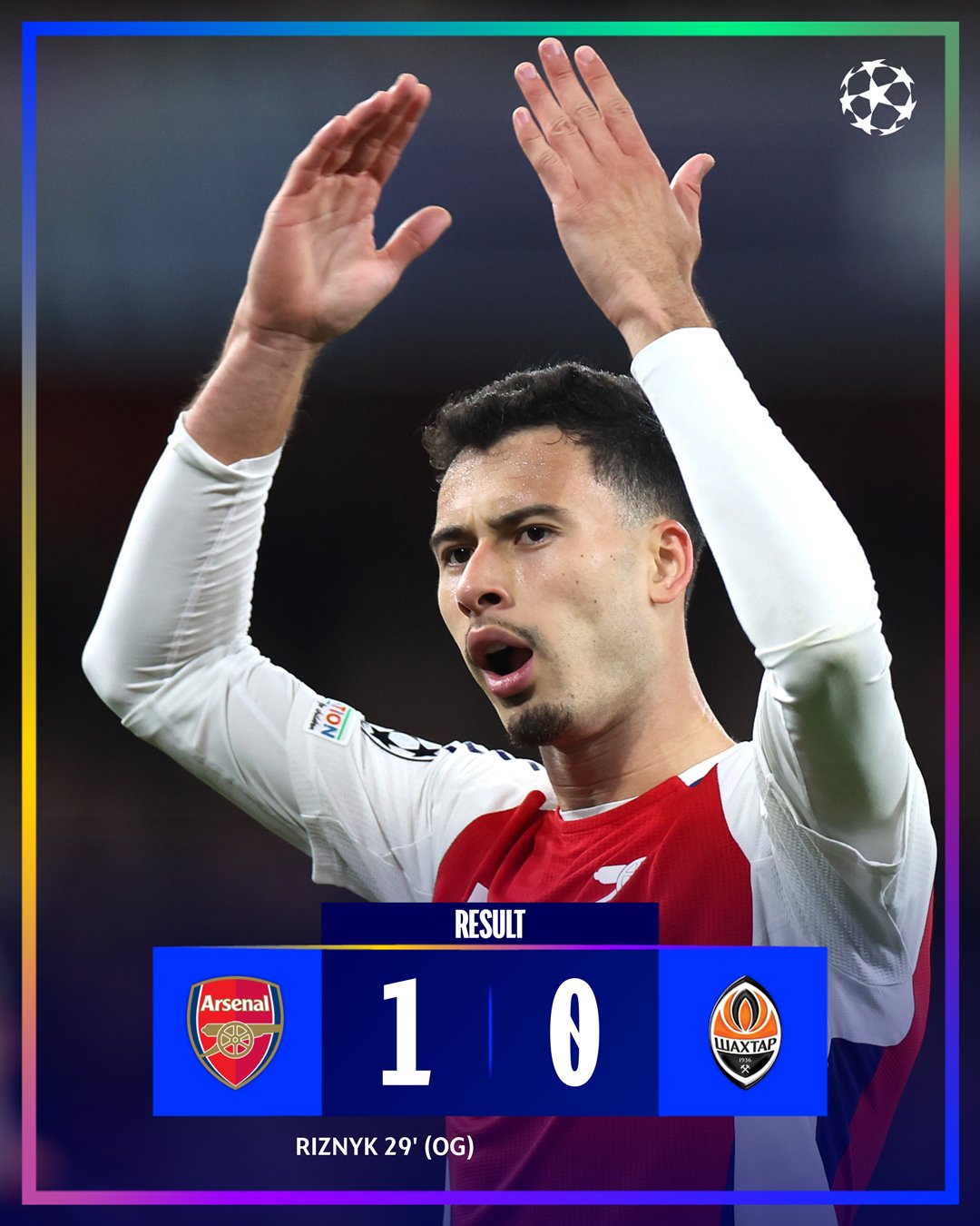 UCL: Own goal earns Arsenal win against Shakhtar