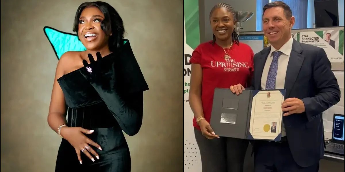 Omoni Oboli receives Honorary Award from Mayor of Brampton in Canada