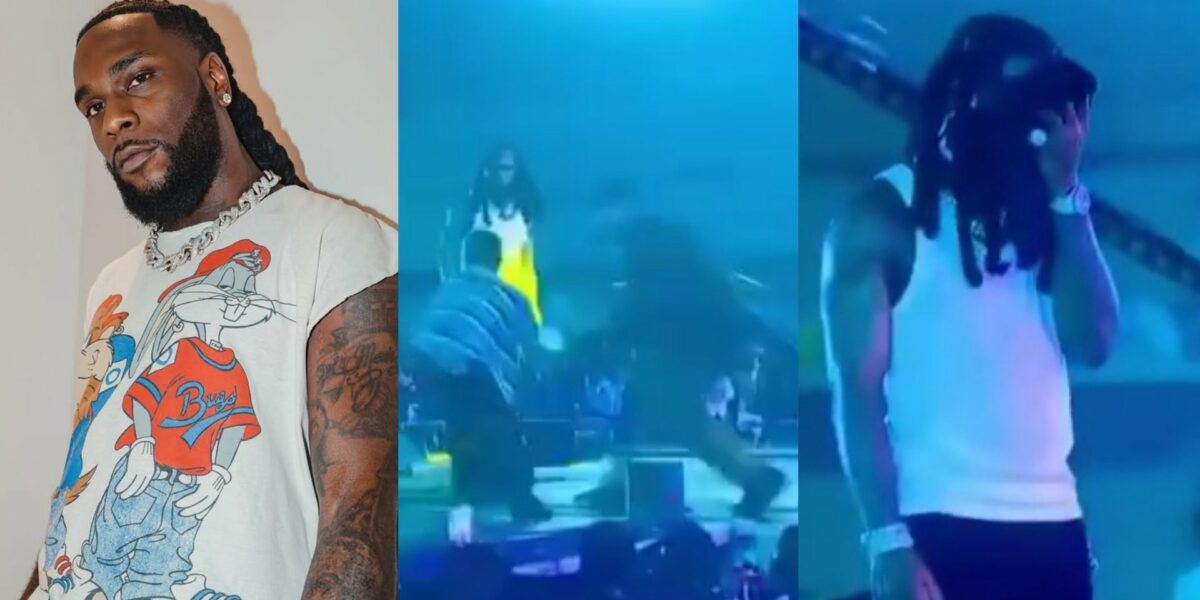 “Don’t jump on my stage like that! I got PTSD”- Burna Boy responds to assaulting fan on stage