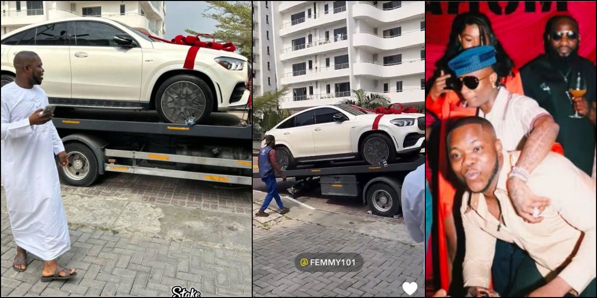 Wizkid gifts his associate, Femmy, a brand new Mercedes Benz SUV