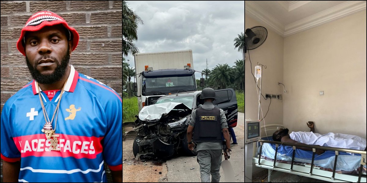 Rapper Odumodublvck hospitalized after surviving car crash