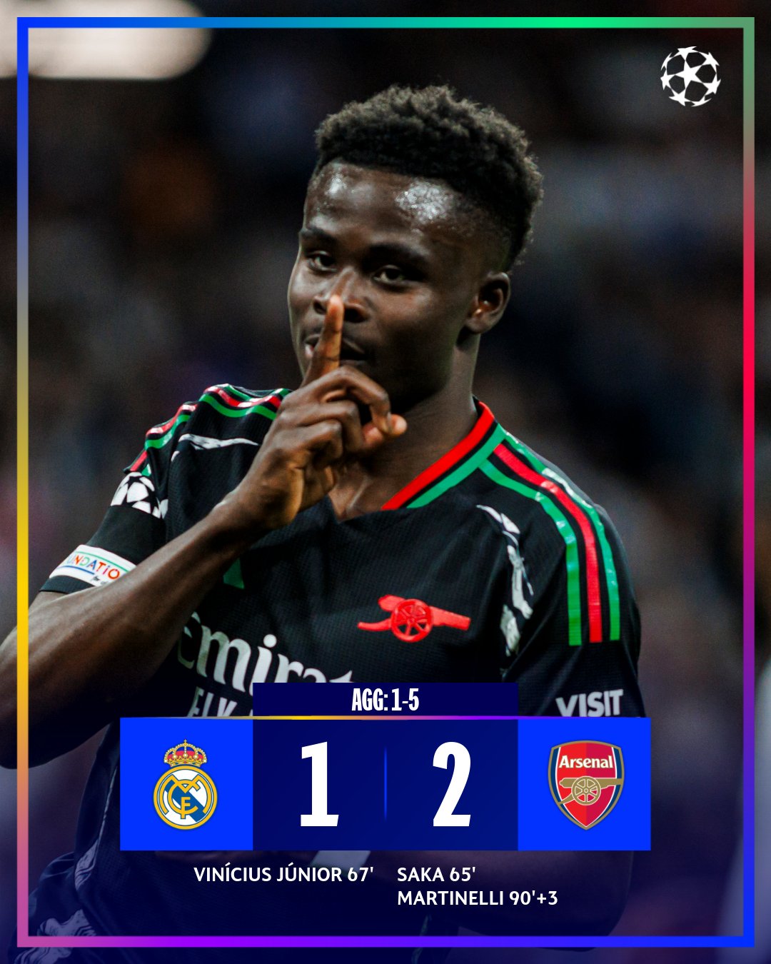 UCL: Arsenal send Madrid parking, progress to semis