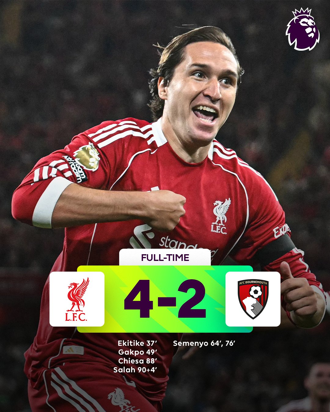 Liverpool kick off title defence with win over Bournemouth