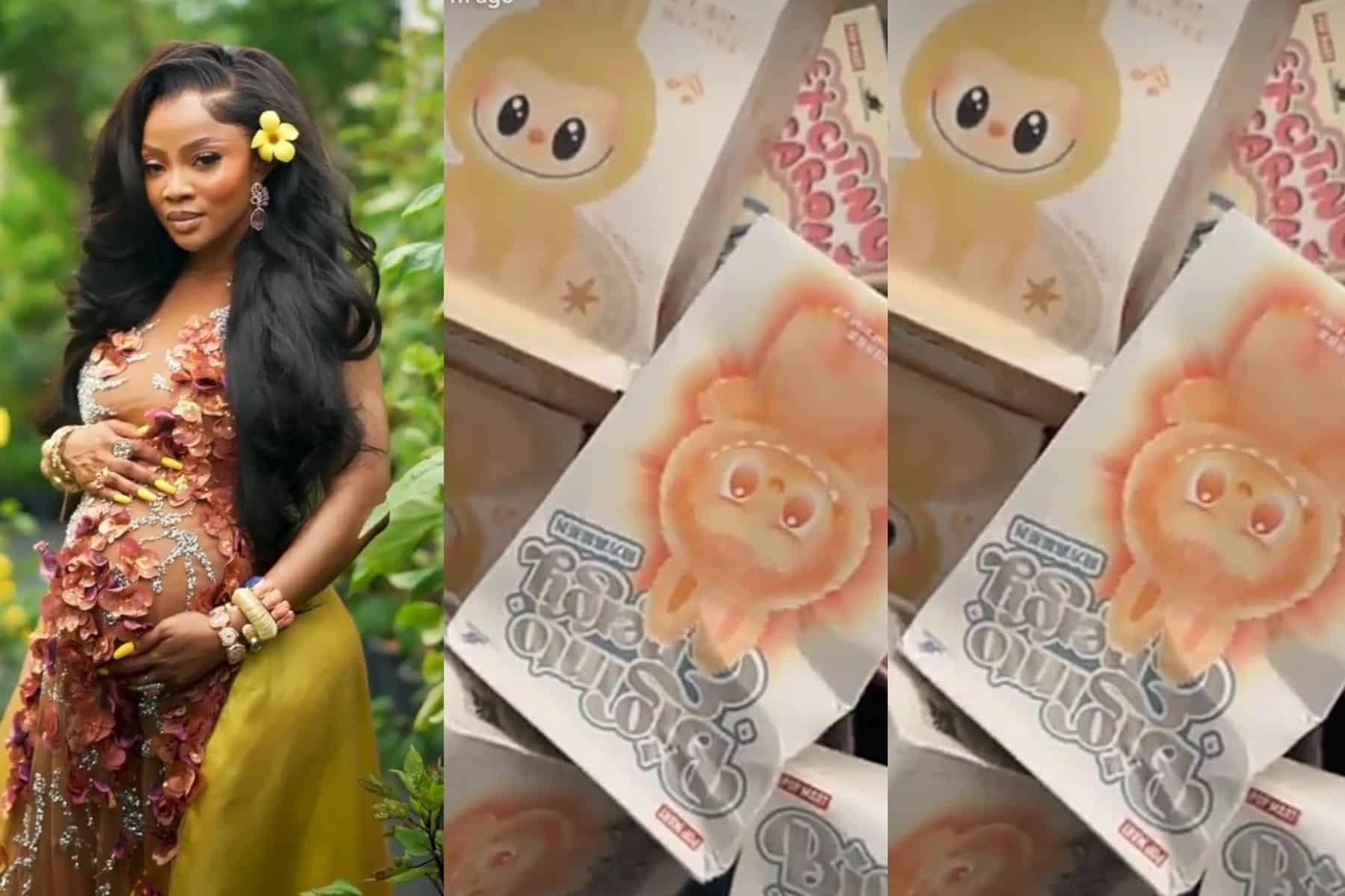 Toke Makinwa splashes millions on Labubus for her Unborn daughter