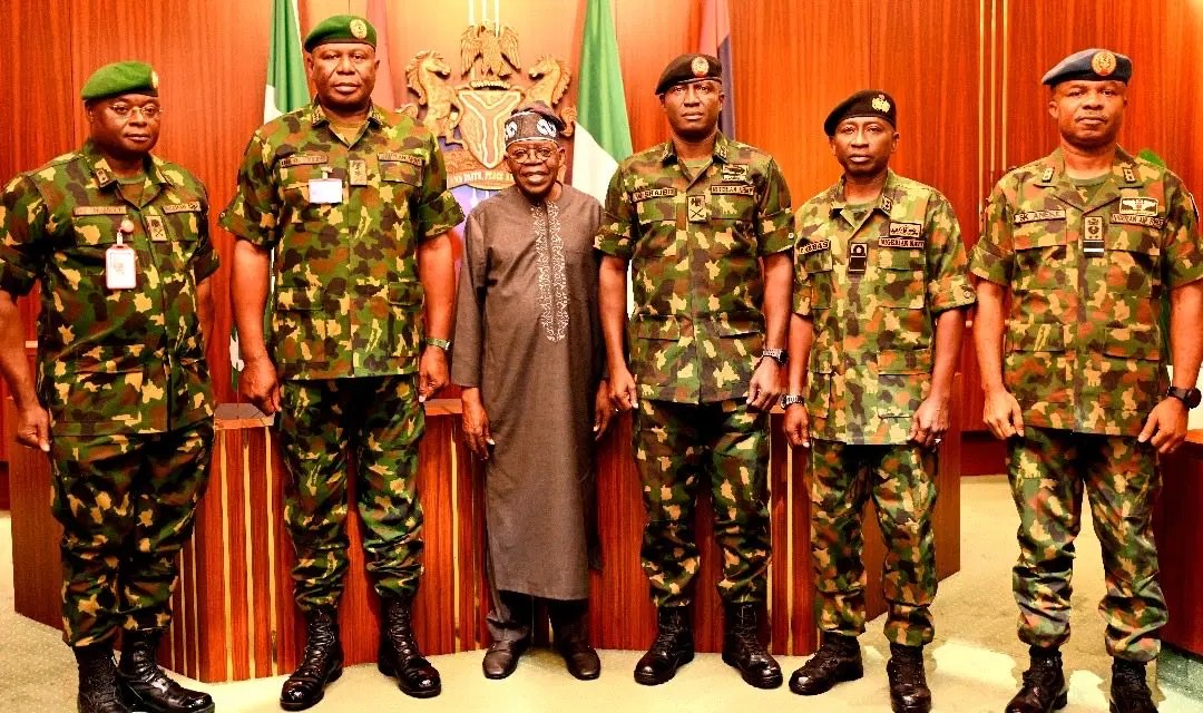 The decoration ceremony of the newly confirmed Service Chiefs by President Bola Tinubu