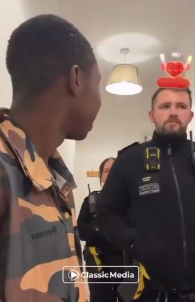 drama-as-uk-police-storm-nigerian-tiktoker,-peller’s-apartment-after-noise-complaint-(video)