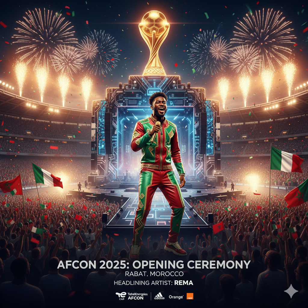 Rema Set to Headline AFCON 2025 Opening Ceremony in Rabat