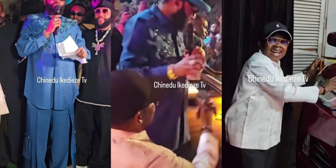 E-Money gifts actor, Chinedu Ikedieze ‘Aki’ brand new SUV at his birthday party