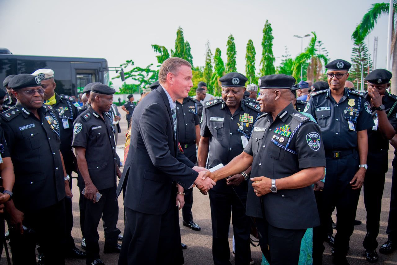 IG Olatunji Disu Receives Tactical Gear from U.S. Group