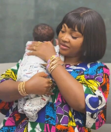 Grandma Duties Loading: Mercy Aigbe Practices Parenting with Lateef Adedimeji’s Newborn Triplets