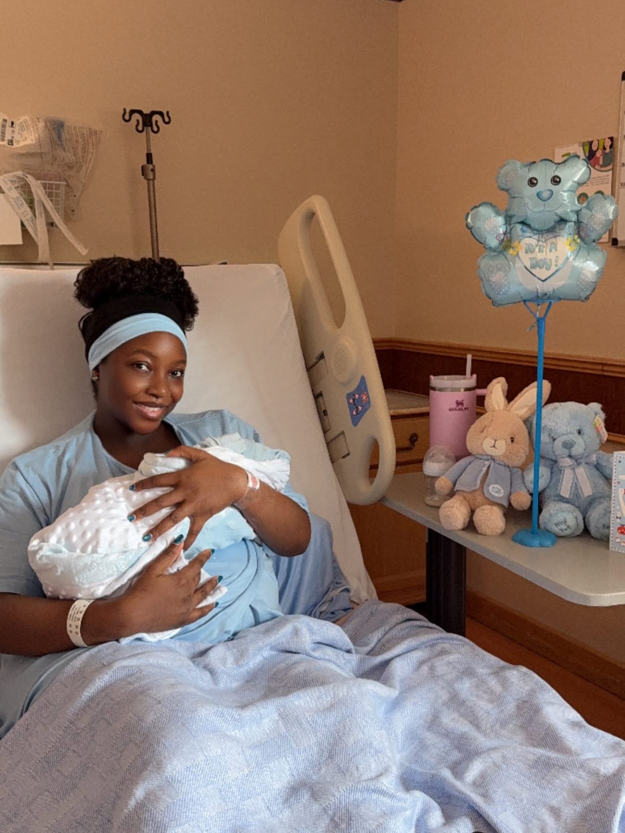 Actress Ini Dima-Okojie and husband welcome baby boy (photos)