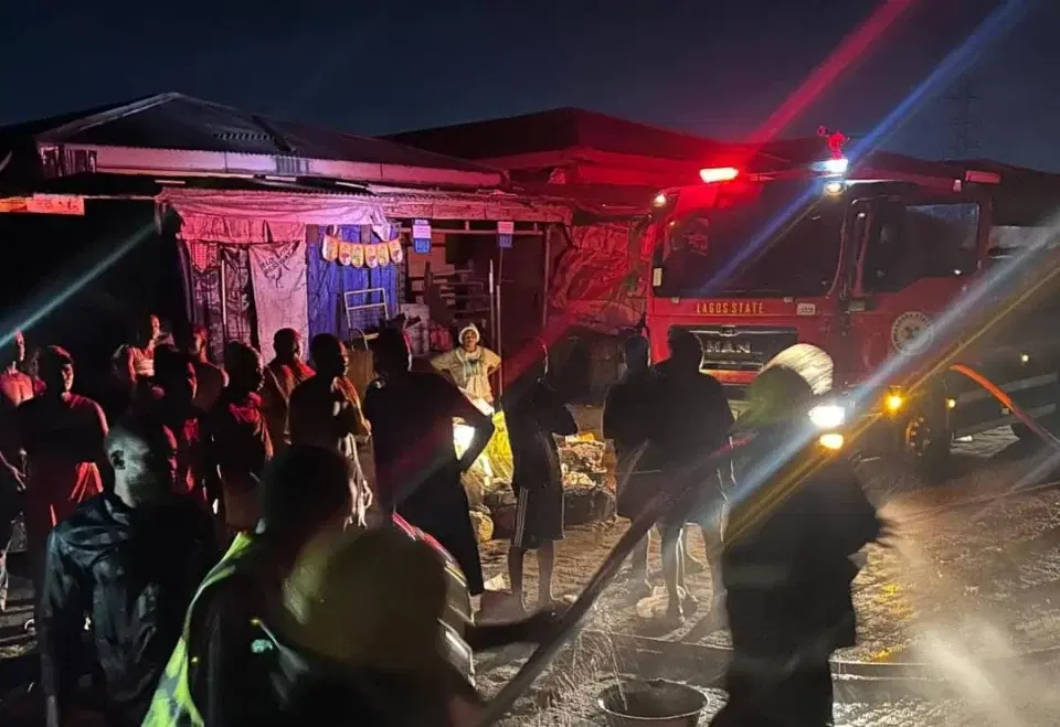 Fire Guts 17 Shops at Lagos Market, Destroying Goods Worth Millions